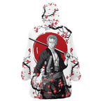 Zoro Cherry Blossom Hoodie Blanket - Dimensional Era